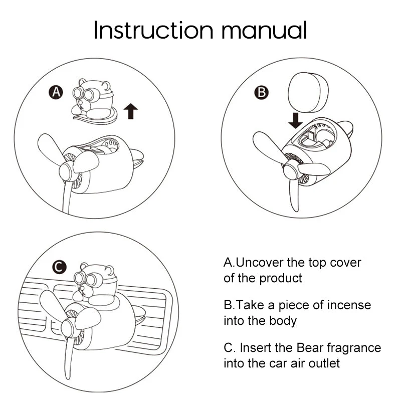 Bear Pilot Rotating Car Air Freshener - Image 6
