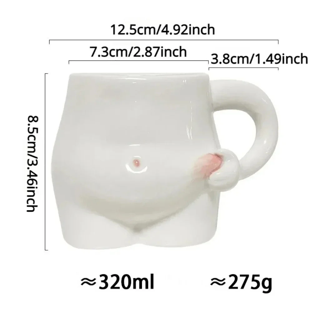 Big Belly Fat Ceramic Coffee Mug - Image 4