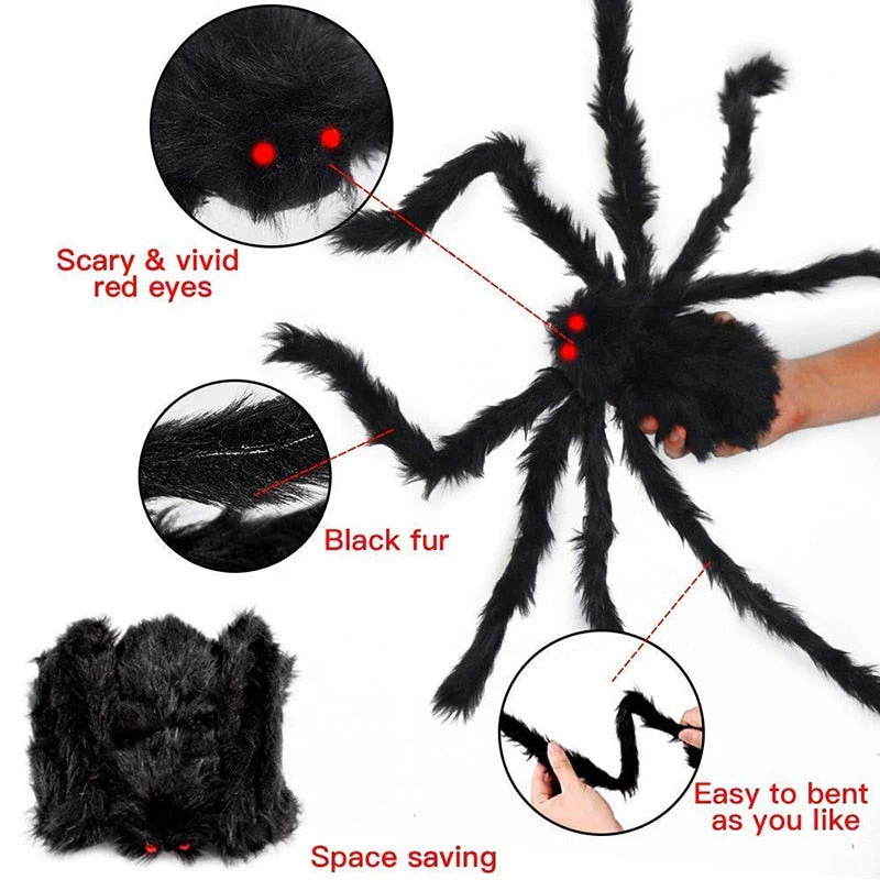 Big Black Spider Halloween Party Decoration - Image 9