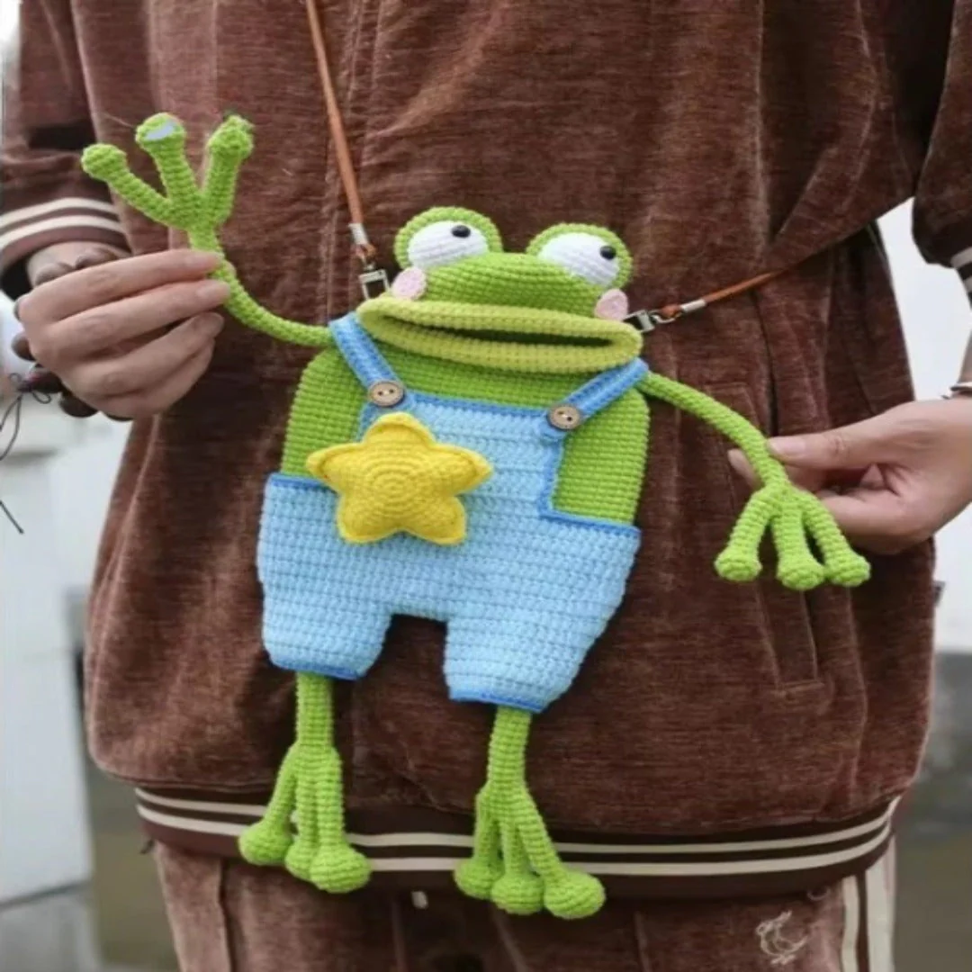 Big Lips Frog Knitted Bag - Image 2