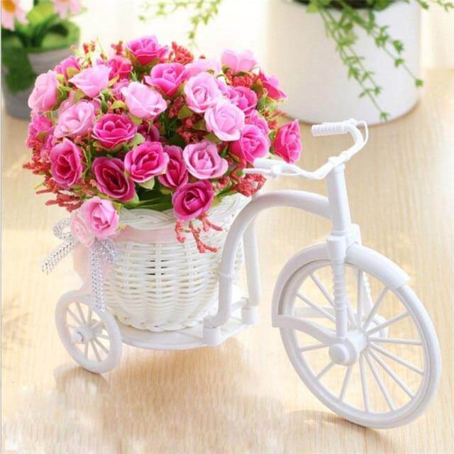 Bike Flower Basket Vase Decor - Image 6