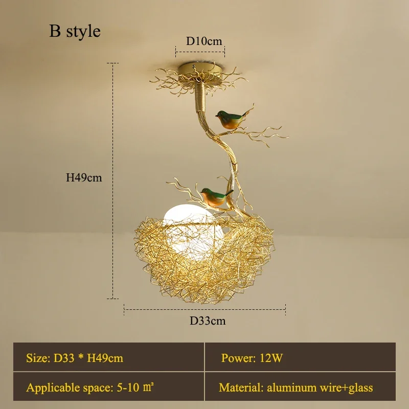 Bird Nest Egg Rustic Minimalist Lamp - Image 8