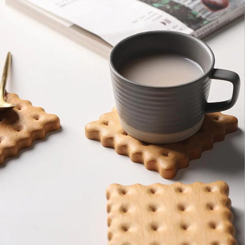 Biscuit Shape Wooden Coaster Placemat - Image 5