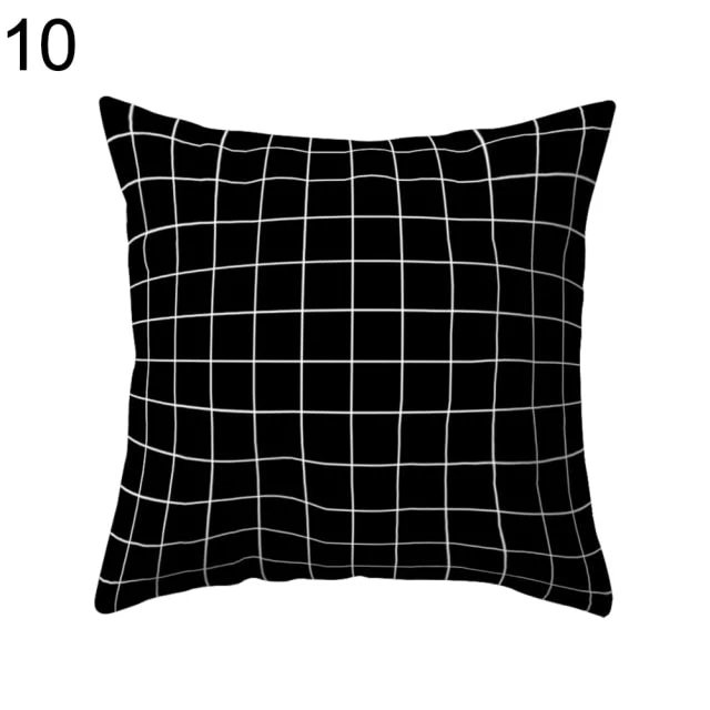 Black and White Design Geometric Home Pillow Cases - Image 11
