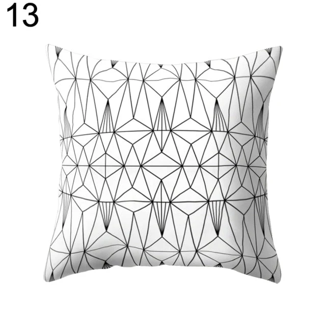 Black and White Design Geometric Home Pillow Cases - Image 13