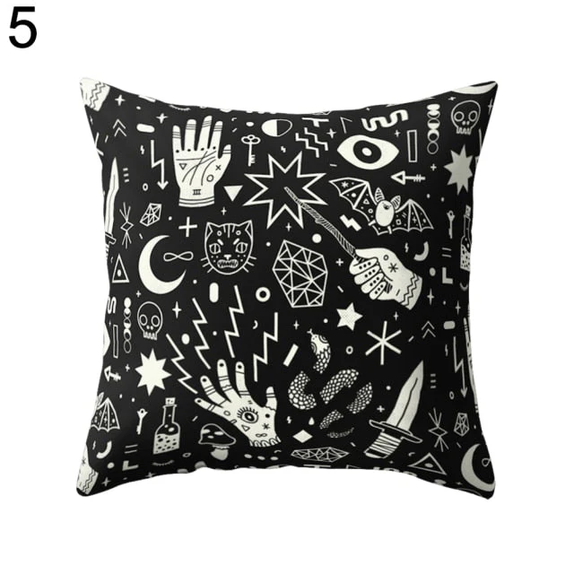 Black and White Design Geometric Home Pillow Cases - Image 6