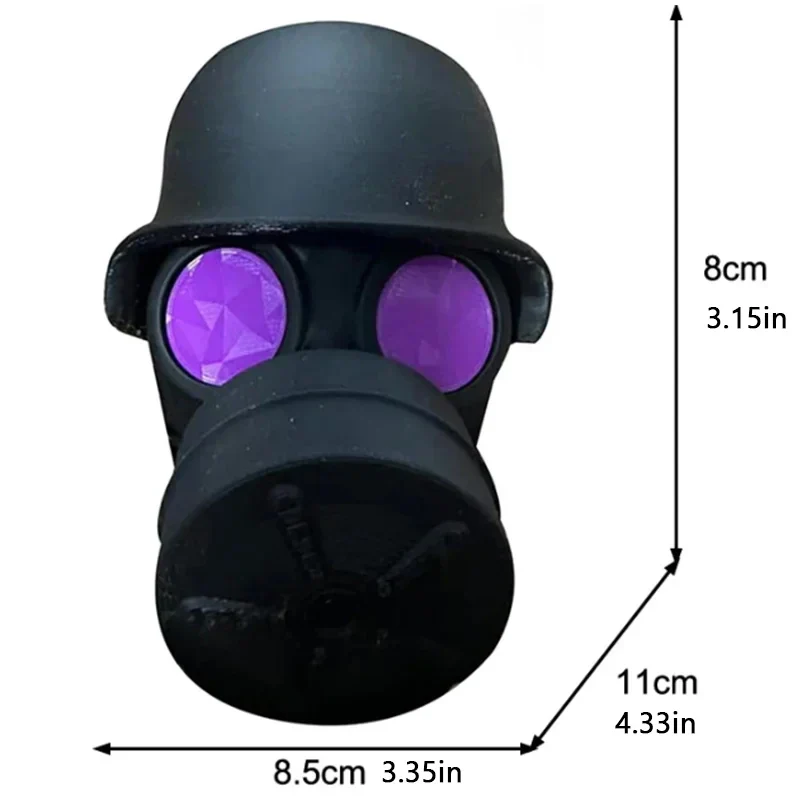 Black Gas Mask Helmet Trailer Hitch Cover - Image 5