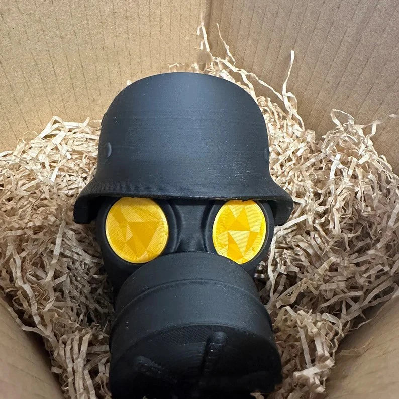 Black Gas Mask Helmet Trailer Hitch Cover - Image 6
