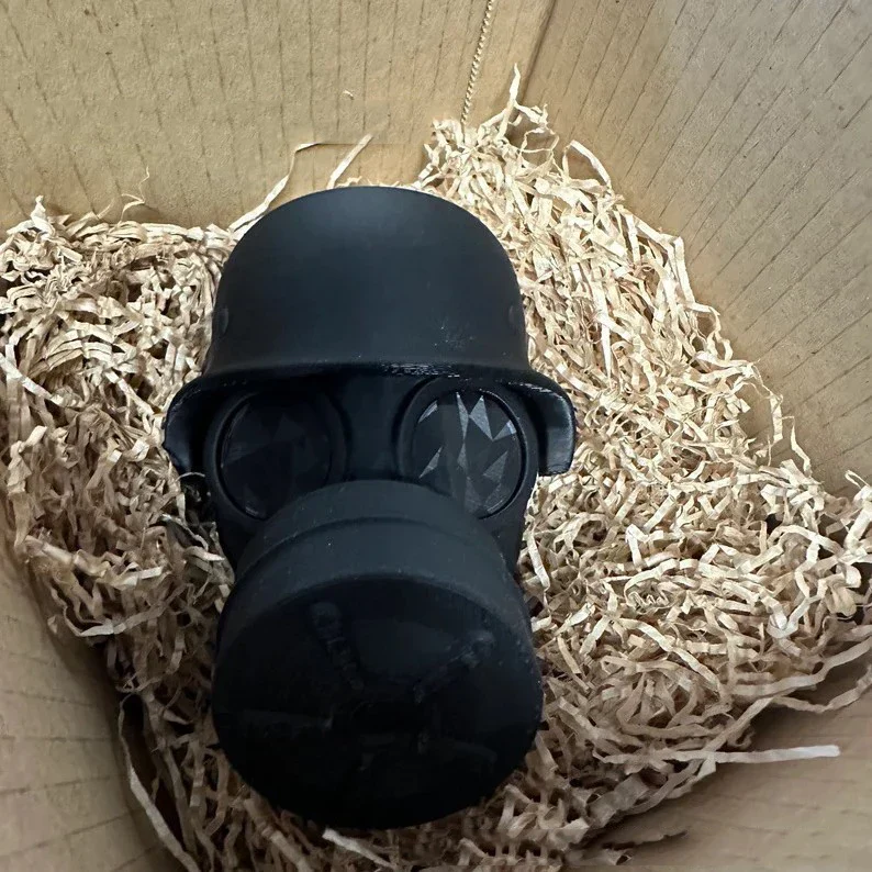 Black Gas Mask Helmet Trailer Hitch Cover - Image 7