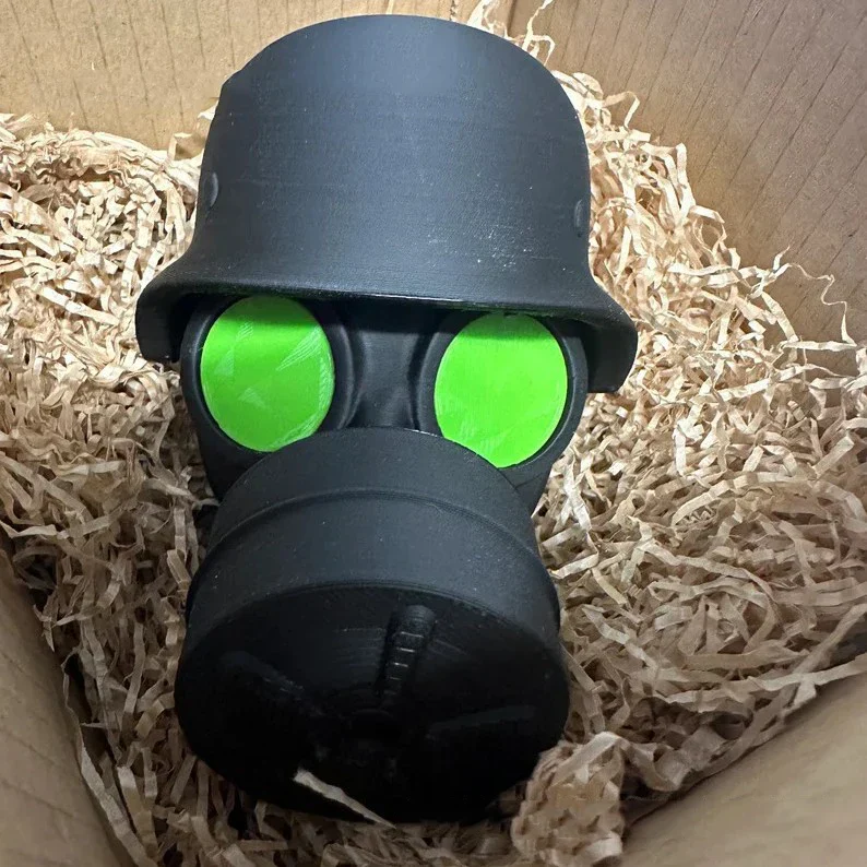 Black Gas Mask Helmet Trailer Hitch Cover - Image 8