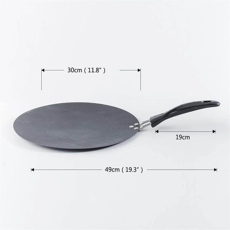 Black Iron Round Non-stick Pancake Pan - Image 7