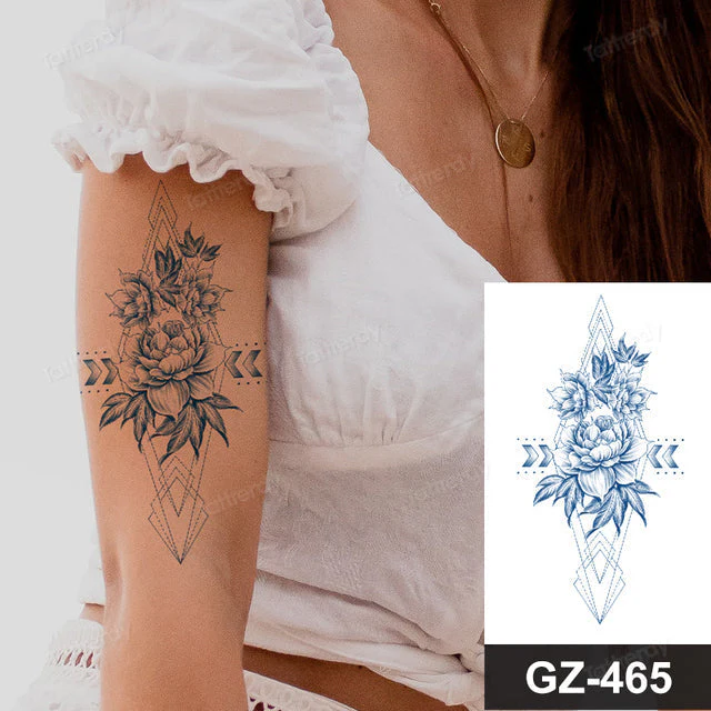 Blooming Flower Orchid Semi-Permanent Temporary Tattoo - Image 12
