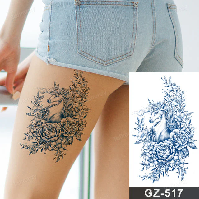 Blooming Flower Orchid Semi-Permanent Temporary Tattoo - Image 16