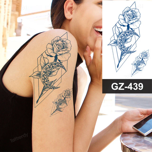 Blooming Flower Orchid Semi-Permanent Temporary Tattoo - Image 18