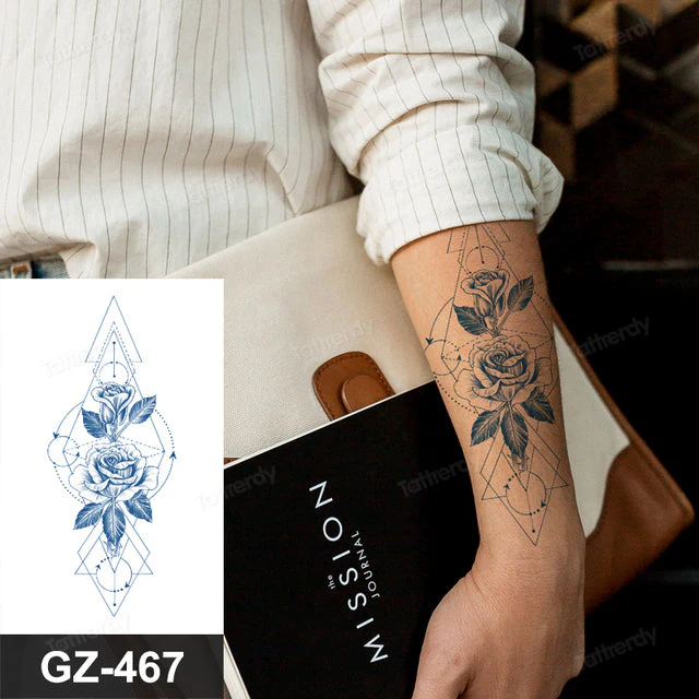Blooming Flower Orchid Semi-Permanent Temporary Tattoo - Image 20