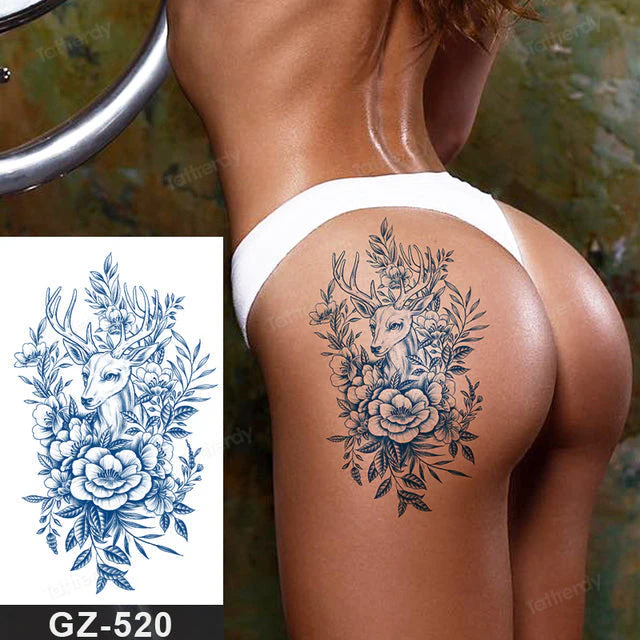 Blooming Flower Orchid Semi-Permanent Temporary Tattoo - Image 21