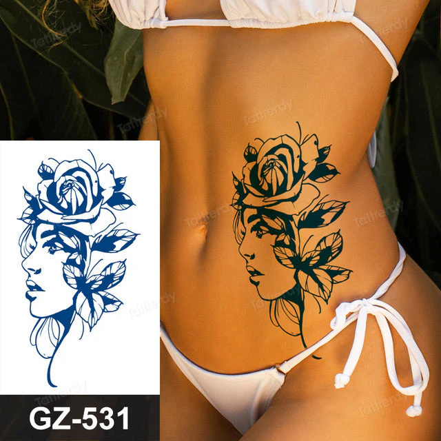 Blooming Flower Orchid Semi-Permanent Temporary Tattoo - Image 32