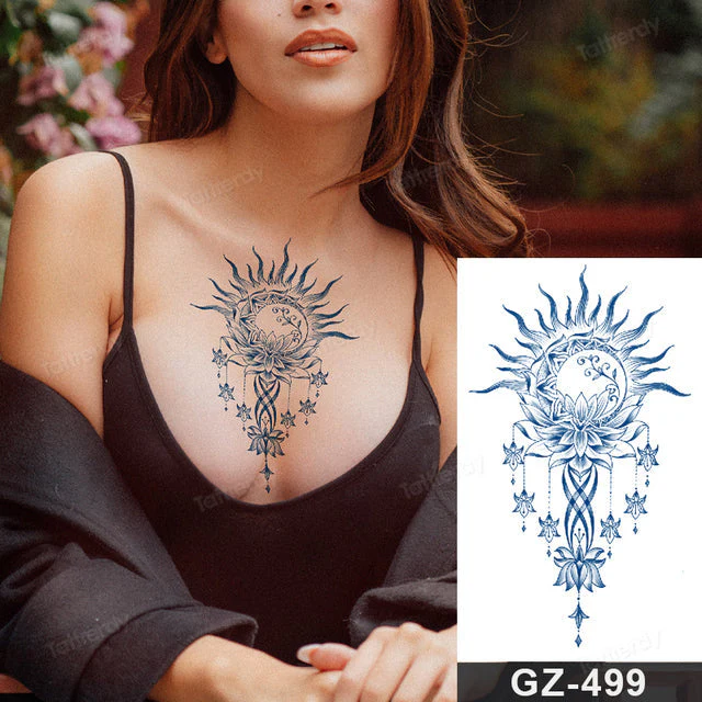 Blooming Flower Orchid Semi-Permanent Temporary Tattoo - Image 35
