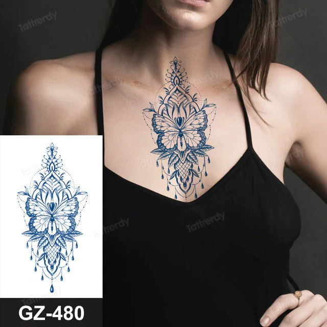 Blooming Flower Orchid Semi-Permanent Temporary Tattoo - Image 36