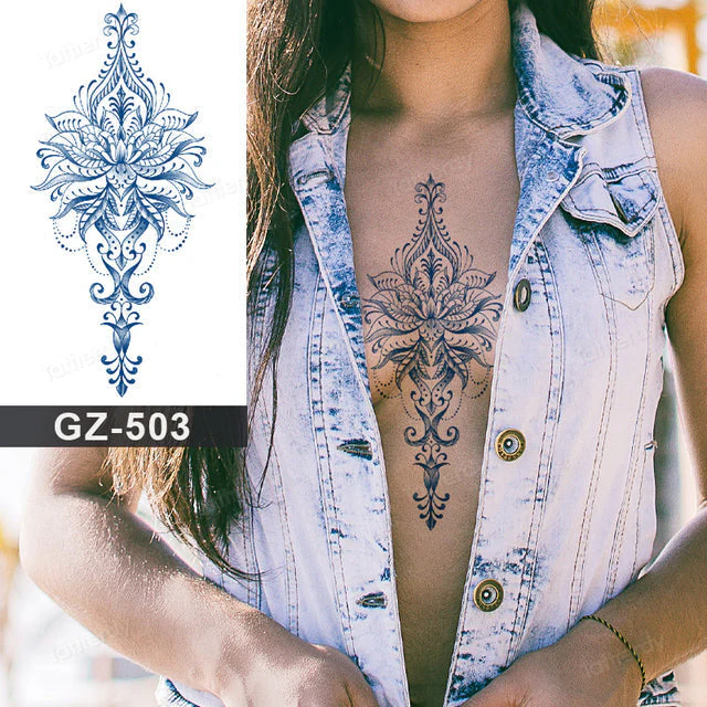 Blooming Flower Orchid Semi-Permanent Temporary Tattoo - Image 39