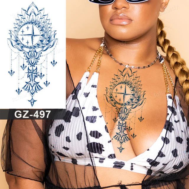 Blooming Flower Orchid Semi-Permanent Temporary Tattoo - Image 40