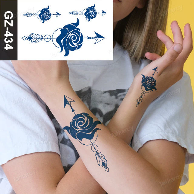 Blooming Flower Orchid Semi-Permanent Temporary Tattoo - Image 42