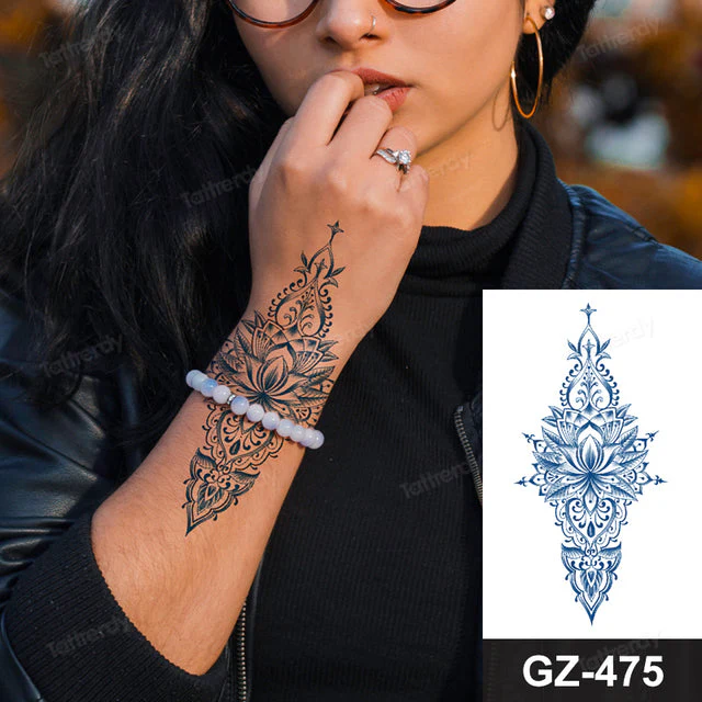 Blooming Flower Orchid Semi-Permanent Temporary Tattoo - Image 45