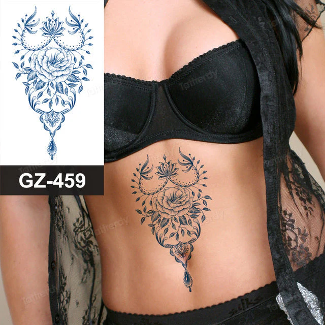 Blooming Flower Orchid Semi-Permanent Temporary Tattoo - Image 48
