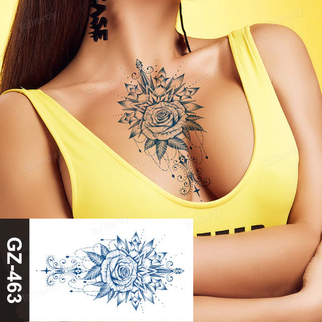 Blooming Flower Orchid Semi-Permanent Temporary Tattoo - Image 5