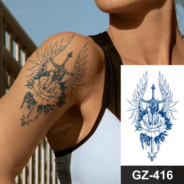 Blooming Flower Orchid Semi-Permanent Temporary Tattoo - Image 50