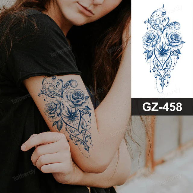 Blooming Flower Orchid Semi-Permanent Temporary Tattoo - Image 51