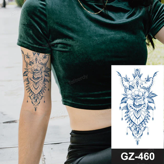 Blooming Flower Orchid Semi-Permanent Temporary Tattoo - Image 8