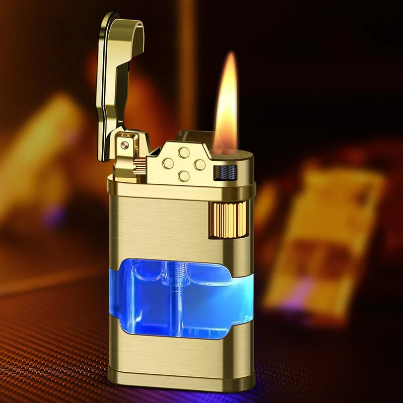 Blue Flame Metal Windproof Gas Lighter - Image 4
