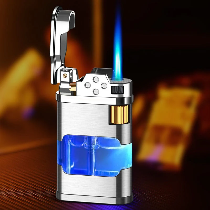 Blue Flame Metal Windproof Gas Lighter - Image 5