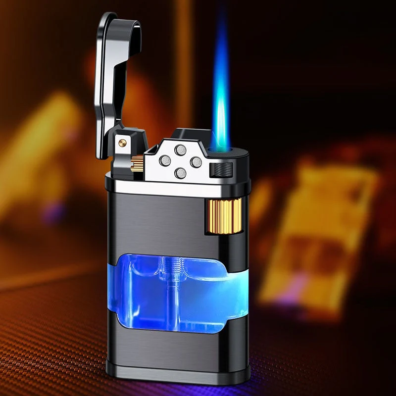 Blue Flame Metal Windproof Gas Lighter - Image 6
