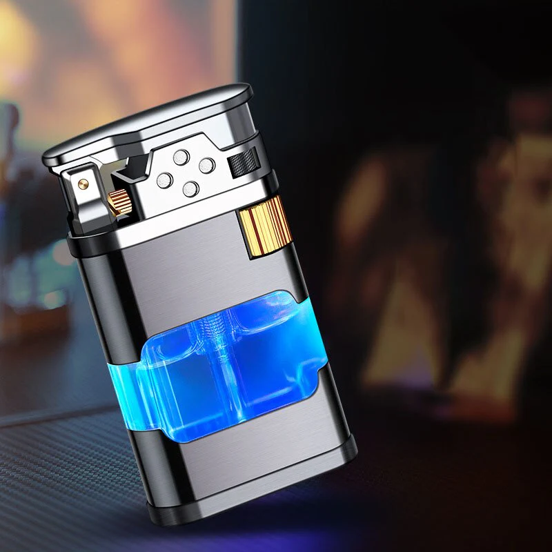 Blue Flame Metal Windproof Gas Lighter - Image 9