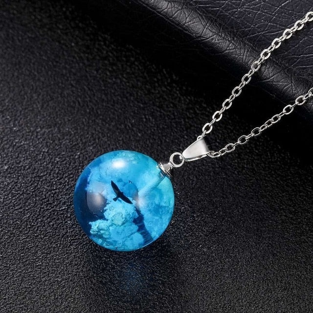 Blue Sky Love Moon Necklace - Image 2
