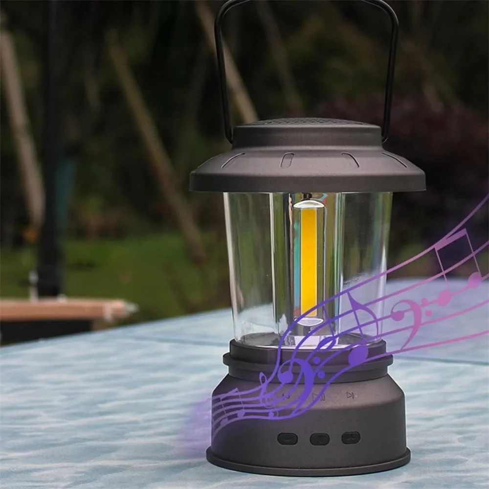 Bluetooth Camping Stepless Dimming Speaker Lantern