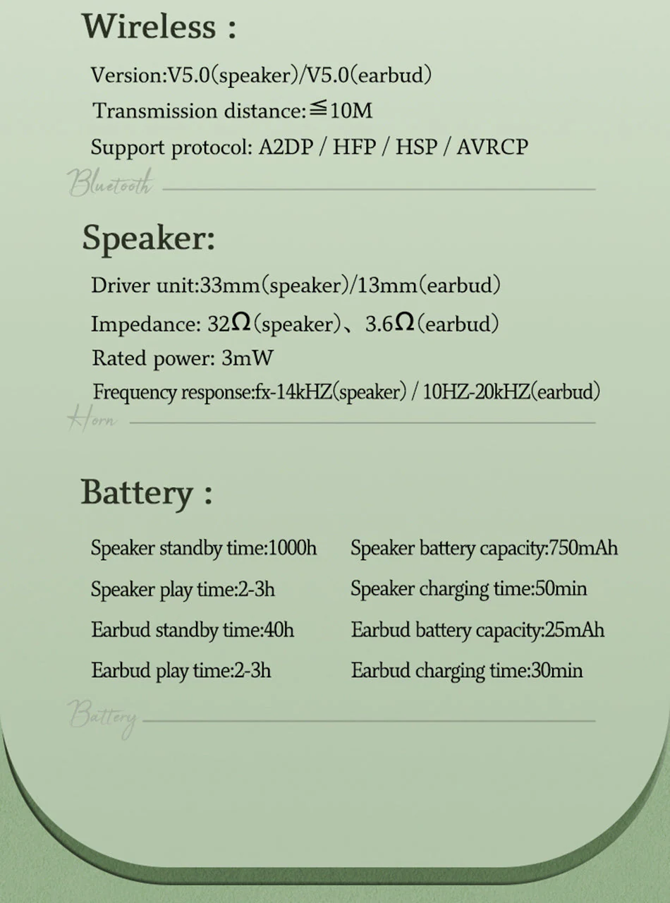 Bluetooth Earbuds Headset Mini Speaker - Image 7