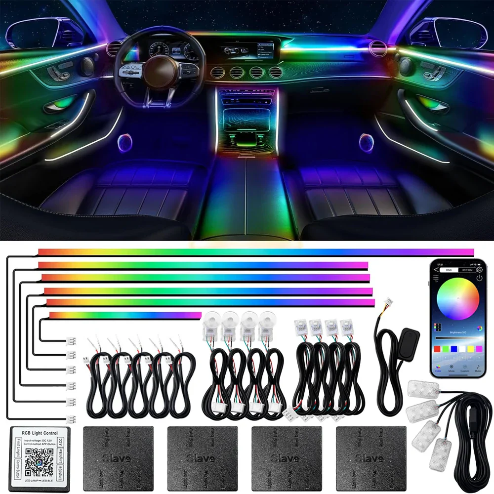 Bluetooth RGB Symphony Car Ambient Light Kit - Image 4