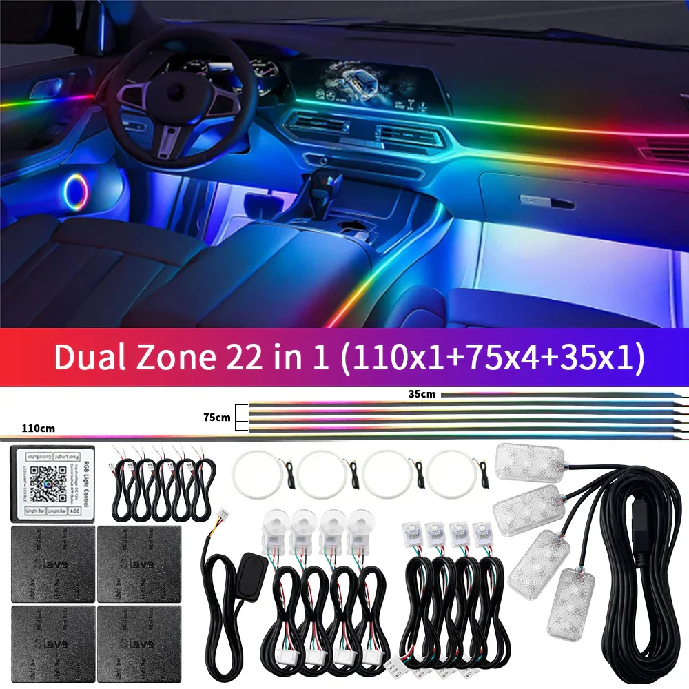 Bluetooth RGB Symphony Car Ambient Light Kit - Image 8