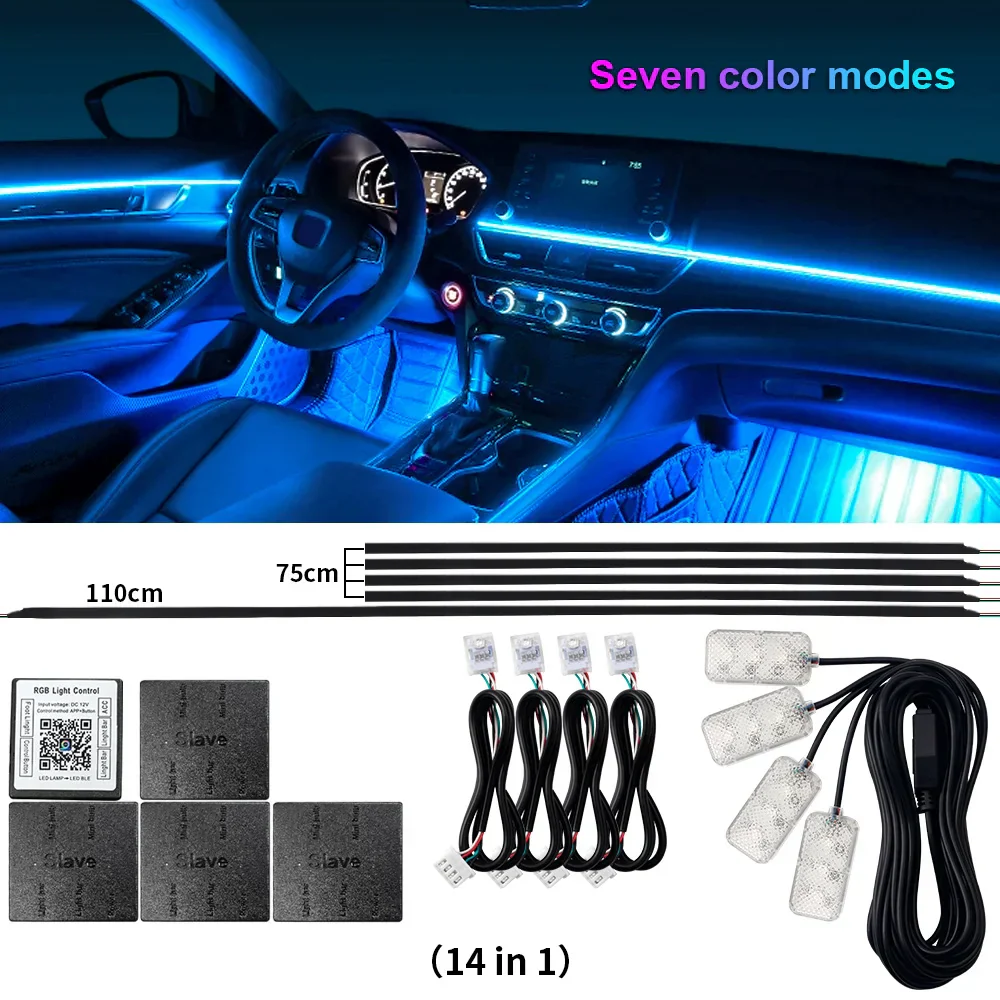 Bluetooth RGB Symphony Car Ambient Light Kit - Image 9