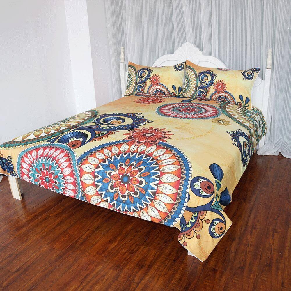 Bohemian Duvet Cover Ethnic Indian Comfortable Duvet Cover Bedding set Mavigadget - Image 3