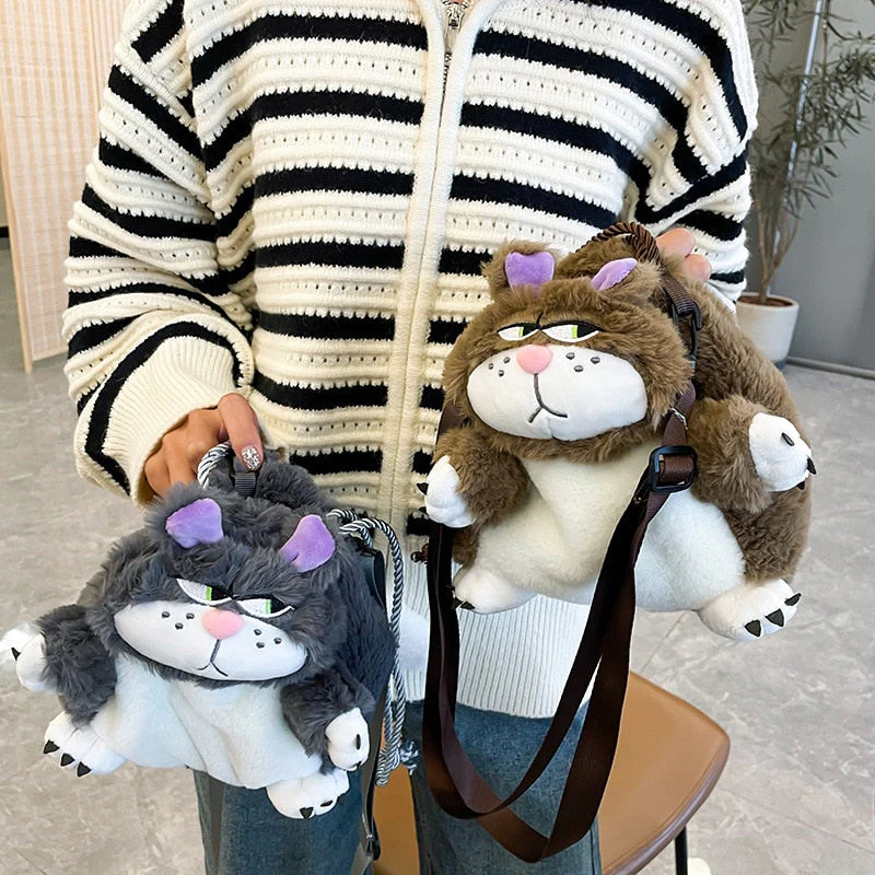 Bored Plush Cat Shoulder Bag - Image 4