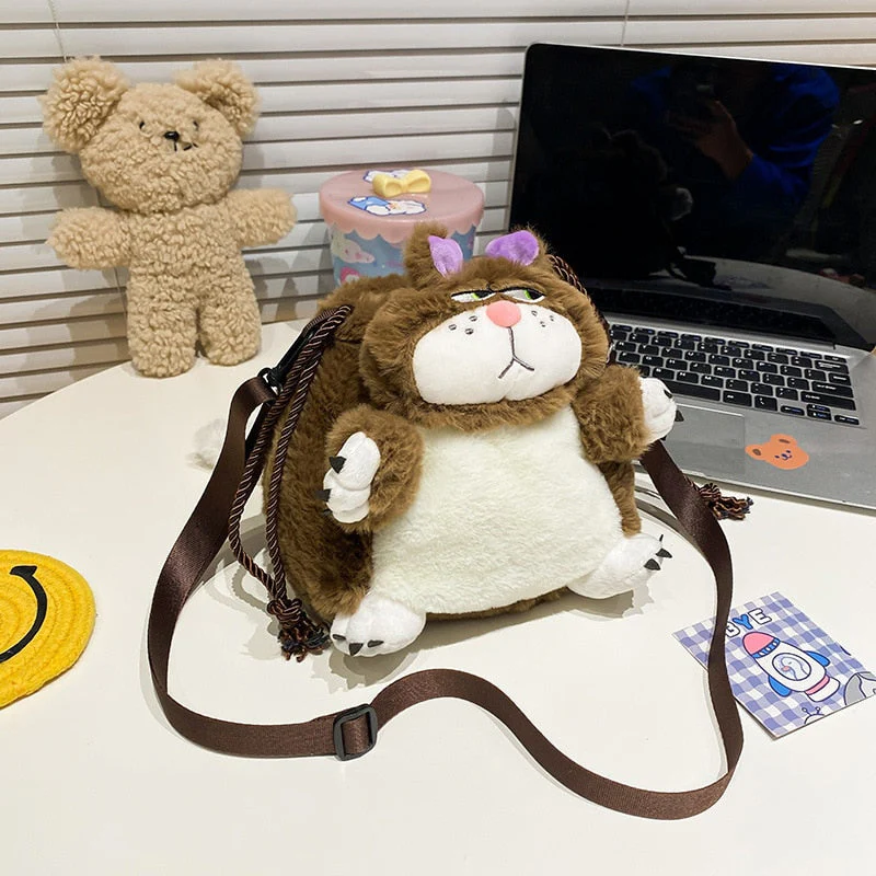 Bored Plush Cat Shoulder Bag - Image 8