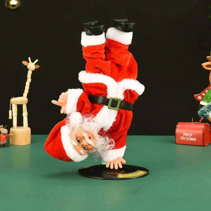Breakdancing Santa Dynamic Christmas Figurine - Image 2