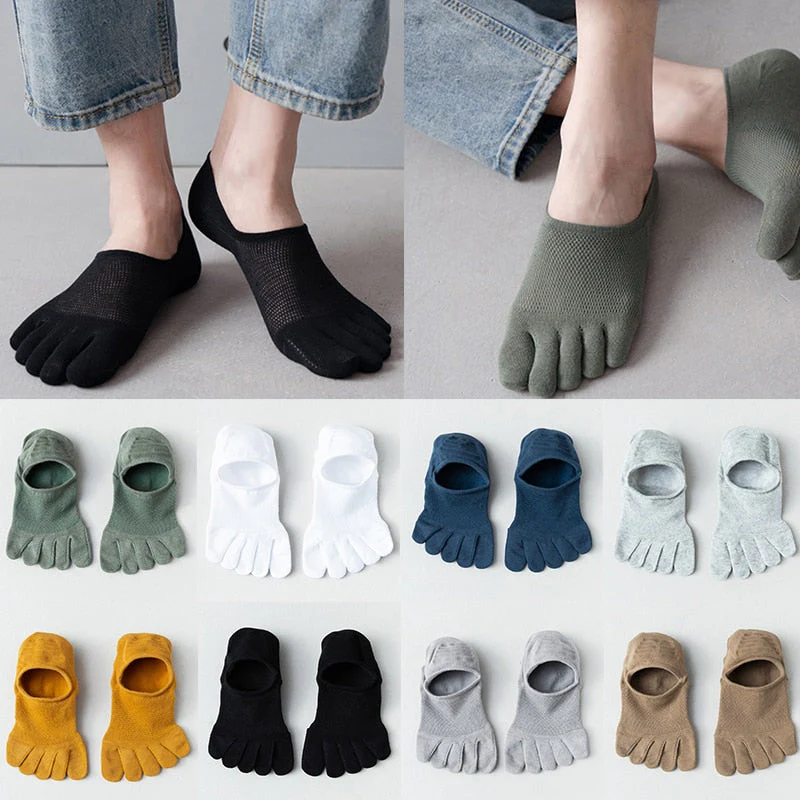 Breathable Cotton Toe Socks - Image 3