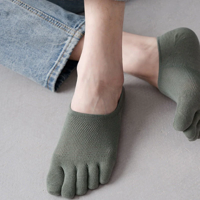 Breathable Cotton Toe Socks - Image 4