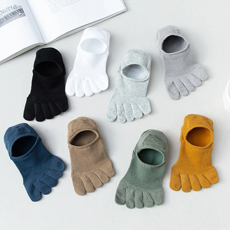 Breathable Cotton Toe Socks - Image 5