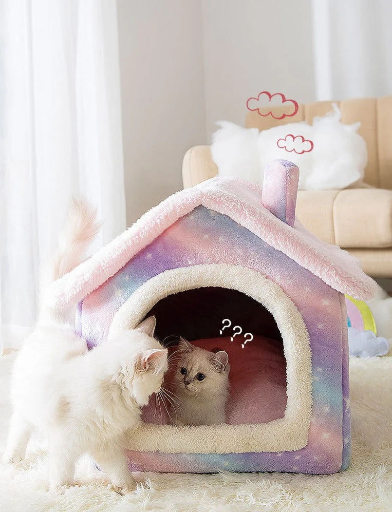 Breathable Cozy Warm Plush Pet House - Image 2
